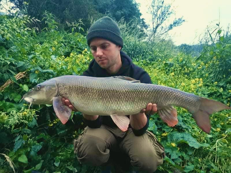 These two pictures are of Mark Langley with a 10 lb and 8+ Barbel